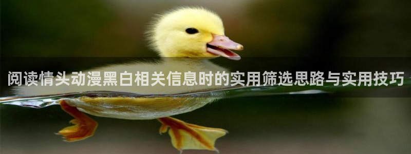 YY漫画大全在线:阅读情头动漫黑白相关信息时的实用筛选思路与实用技巧配图